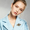 6Pcs 3 Styles Glass Rhinestone & Wool Planet Brooches JEWB-FH00040-5