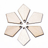 Unfinished Natural Poplar Wood Pendants WOOD-S045-112-1