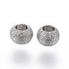 Non-Tarnish 304 Stainless Steel Textured Spacer Beads X-STAS-P108-04P-1