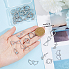 36Pcs 6 Styles 201 Stainless Steel Connector Charms STAS-DC0014-56-3
