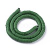 Flat Round Handmade Polymer Clay Beads CLAY-R067-6.0mm-46-2