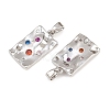 Brass Micro Pave Cubic Zirconia Pendants KK-D223-02P-2