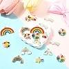 40Pcs 10 Styles Alloy Enamel Pendants ENAM-YW0005-54-5
