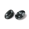 Synthetic Snowflake Obsidian Cabochons G-A094-01A-35-2
