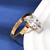 304 Stainless Steel Pave Cubic Zirconia Finger Rings for Women RJEW-B161-02G-02-2