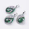 Synthetic Malachite Pendants X-G-E442-04B-1