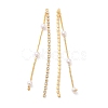 Brass Rhinestone Tassel Big Pendants KK-F860-38G-1