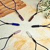 Natural Rose Quartz Bullet Pendant Necklace JN1043F-5