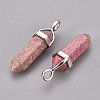 Natural Rhodonite Double Terminated Pointed Pendants G-J261-B04-2