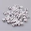 Acrylic Horizontal Hole Letter Beads PL37C9308-E-1