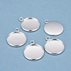 304 Stainless Steel Pendant Cabochon Settings STAS-F191-14S-G-1