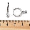 304 Stainless Steel Micro Pave Cubic Zirconia Hoop Earrings STAS-R004-07P-02-5