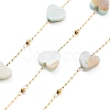 Handmade Heart Natural Shell Beaded Chains CHS-P019-05G-1