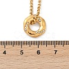 304 Stainless Steel Crystal Rhinestone Hexagon Pendant Necklaces for Women NJEW-F339-04G-3