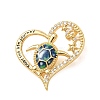 Brass Micro Pave Clear Cubic Zirconia Pendants CU-CBA8A7D-02G-B-1