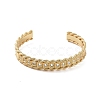 Clear Cubic Zirconia Open Cuff Bangle BJEW-F445-07G-1