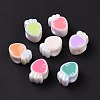 UV Plating Rainbow Iridescent Acrylic European Beads SACR-E009-26-2