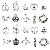 100Pcs 10 Styles Tibetan Style Alloy Pendants TIBEP-CJ0002-80-1
