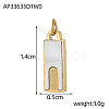 304 Stainless Steel Shell Pendants STAS-OY004-91G-2