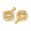 Brass Micro Pave Clear Cubic Zirconia Peg Bails Pin Pendants KK-CBA6A75-41G-2