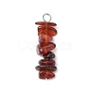 3Pcs Natural Amethyst & Garnet & Obsidian Chip Beaded Constellation Pendants PALLOY-JF03043-08-3