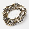 Electroplate Transparent Glass Beads Strands EGLA-A034-T4mm-O06-2