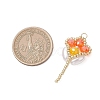 Glass Seed Beaded Tulip Pendants PALLOY-MZ01214-01-2