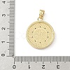 Brass Micro Pave Clear Cubic Zirconia Pendants KK-F905-22G-02-3