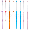 8Pcs 5 Colors DIY Alloy Beadable Crochet Hooks AJEW-CP0006-89-1