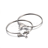 Tarnish Resistant 304 Stainless Steel Pendants STAS-F191-09P-A-2