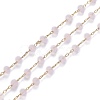 Brass Handmade Faceted Glass Beaded Chains CHC-F012-03A-1