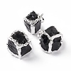 Natural Obsidian Pendants G-G978-01-2