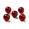 Printed Wood Round Beads WOOD-C012-01B-3
