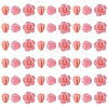 60Pcs 3 Styles Dyed Synthetic Coral Carved Beads CORA-SC0001-21A-1