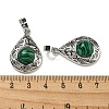 Synthetic Malachite Pendants G-Q158-05P-18-3