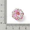 Sparkling Acrylic Encrusted Round Beads CLAY-NH0003-03S-01-3