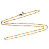 PVD Vacuum Plating 304 Stainless Steel Cable Chain Necklace NJEW-S420-008C-G-4