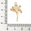 Brass Micro Pave Clear Cubic Zirconia Pendants ZIRC-U003-01G-04-3