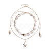 Starfish Pendant Neckelaces for Girl Women NJEW-JN03744-1