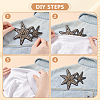9Pcs 3 Styles Star Polyester Embroidery Appliques PATC-GA0001-51-3