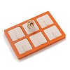 Resin Artificial Marble Finger Rings Display Tray AJEW-I048-01-3