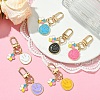 Alloy Enamel Pendant Decorations HJEW-YW00008-01-4
