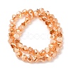 Transparent Electroplate Glass Beads Strands EGLA-I017-04-PL01-2