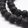 Natural Lava Rock Bead Strands G-A163-03-8mm-3