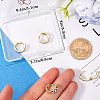 2 Pairs Tartan Pattern Enamel Chunky Hinged Hoop Earrings for Women EJEW-BBC0001-27B-3