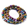 Electroplate Glass Beads Strands EGLA-Q128-09A-FP03-2