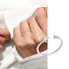 1Pc Letter Brass Rhinestone Open Cuff Rings for Women AJEW-LP0004-47F-S-1