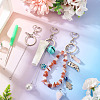 Alloy Heart Lipstick Keychains Making Kits DIY-TA0014-02-8