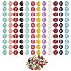 120Pcs 12 Colors Golden Plated Alloy Charms ENAM-SZ0001-64F-1