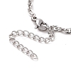 Non-Tarnish 304 Stainless Steel Rope Chain Bracelet for Men Women BJEW-E031-12P-02-3